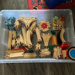 Wooden Train tracks.